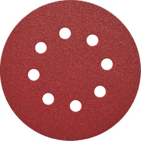 Morris Aluminium Oxide Velcro Orbital Sander Sanding Sheet K120 with 6 Holes 150x150mm