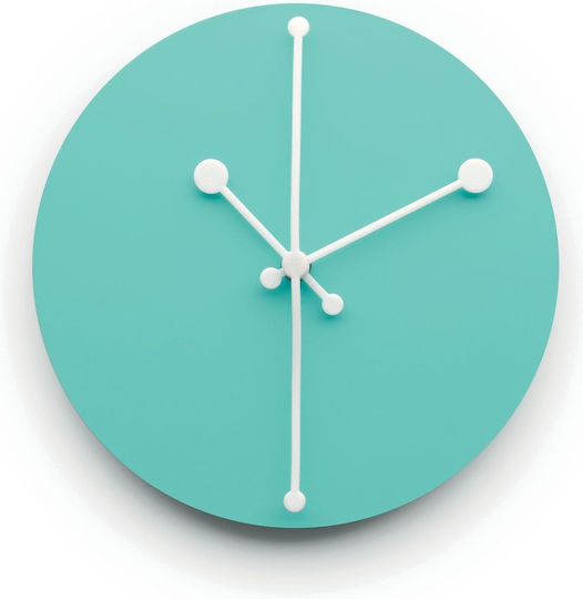 Alessi Dotty Clock Laz Ρολόι Τοίχου Μεταλλικό Τυρκουάζ Ø20cm Alessi Dotty Clock Laz Ρολόι Τοίχου Μεταλλικό Τυρκουάζ Ø20cm