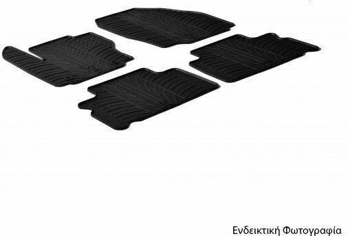 Gledring Set of Front and Rear Mats 4pcs for Volkswagen Transporter 2004-2014 Black