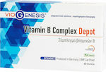 Viogenesis Vitamin B Complex Depot Βιταμίνη για τα Μαλλιά & τo Δέρμα 60 υπογλώσσια δισκία