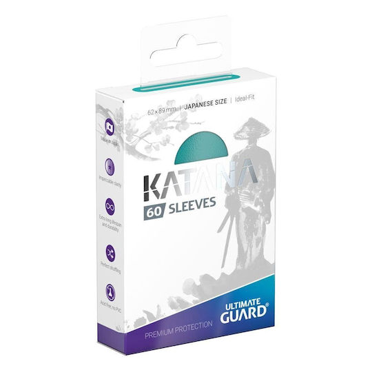Ultimate Guard Katana Card Sleeves Japanese Size 60τμχ Turquoise UGD011055