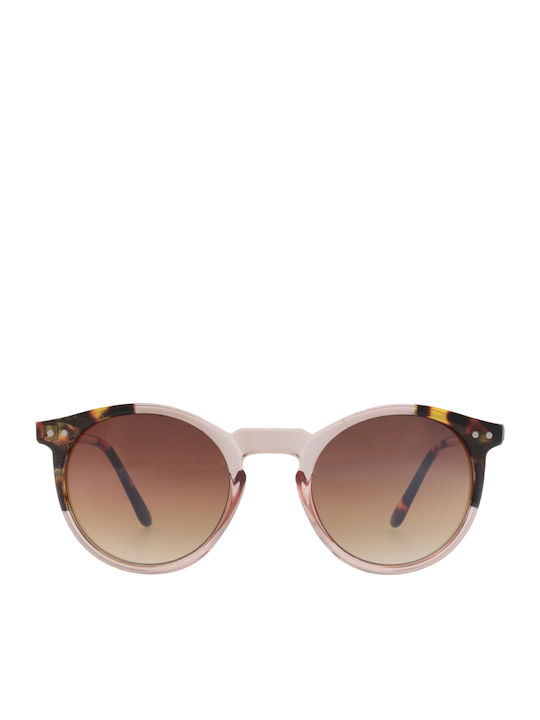 Charly Therapy Charles In Town Women's Sunglasses with Tortoise Peach Plastic Frame and Orange Gradient Lens CIT96