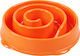 Pawise Swirl Small Plastic Bowl Food for Dog 19cm in Orange Color 11095