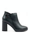 Stonefly Oprah Leather Women's Ankle Boots with High Heel Black