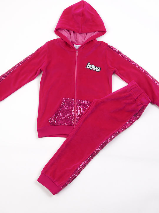 Trax Kids Sweatpants Set Fuchsia 2pcs