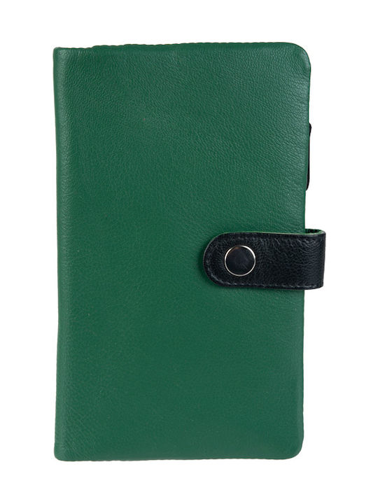 GA 3-3771 Large Leather Women's Wallet Green
