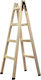 Ladder Wooden with 2x8 Steps 150cm