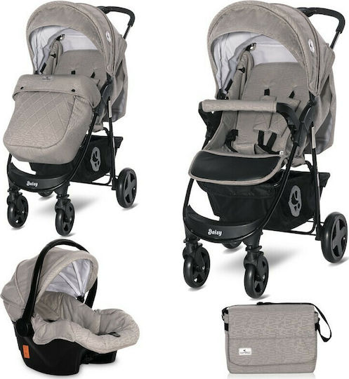 Lorelli Daisy Adjustable 2 in 1 Baby Stroller Suitable for Newborn Beige 8.75kg