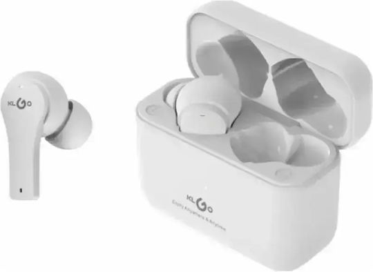 KLGO HK-70 In-ear Bluetooth Handsfree Earphones with Sweat Resistance and Charging Case White