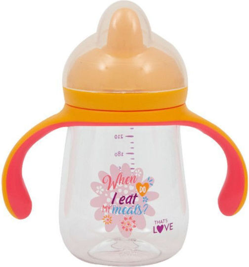 That's Love Lern-Trinkflasche Kunststoff mit Griffen Orange für 12m+m+ 260ml