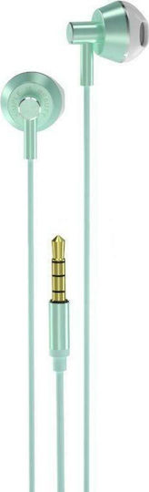 XO EP34 Earbuds Handsfree με Βύσμα 3.5mm Πράσινο