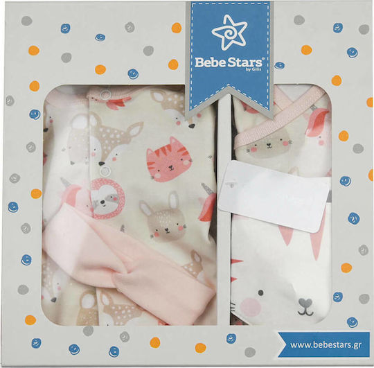 Bebe Stars Комплект дрехи за новородено Bunny за момиче за 0-6 месеци 5бр