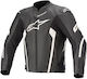 Alpinestars Faster V2 Airflow Herren Motorradjacke Leder 4 Jahreszeiten Black/White
