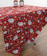 Silk Fashion Christmas Tablecloth Runner Fabric Red L170xW45cm.