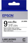 Epson LK-3WBN Ταινία Ετικετογράφου 9m x 9mm σε Μαύρο Χρώμα