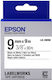 Epson LK-3WBN Label Maker Tape 9m x 9mm Black