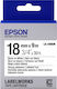 Epson LK-5WBW Ταινία Ετικετογράφου 9m x 18mm σε Μαύρο Χρώμα