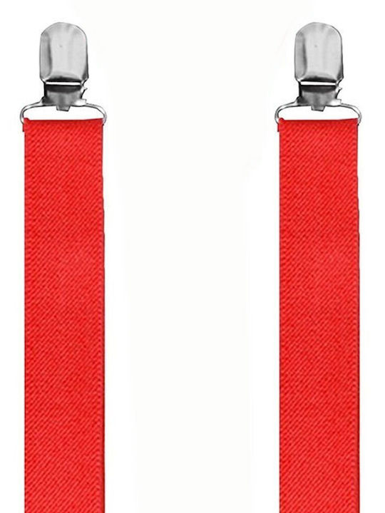 Men's braces red