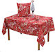 Viopros Christmas Tablecloth Fabric Red L180xW140cm.