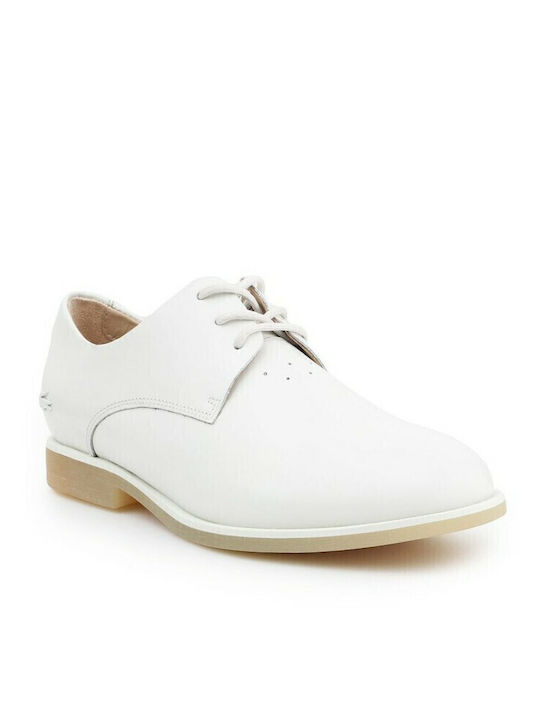 Cambrai 316 Leder Damen Derby in Weiß Farbe