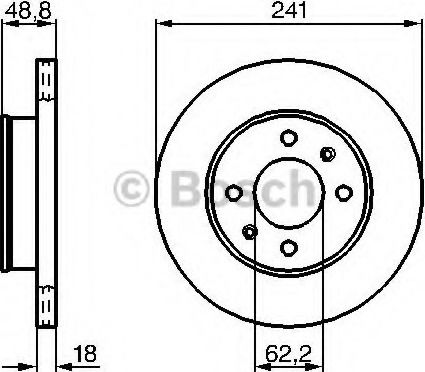 Bosch Brake Discs Front 2pcs for Hyundai i10 Kia Picanto Hyundai / Kia