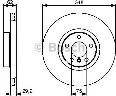 Bosch Σετ Δισκόπλακες Εμπρός 2τμχ για BMW X5 / X6 Bmw
