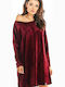 Awama Mini Dress Burgundy