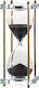 Artekko Office Hourglass Decoration from Glass 7.6x7.6x25.4cm in Black color