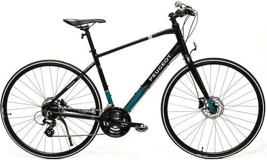 Peugeot T10 28" Negru Bicicletă de Șosea cu 24 Viteze și Frâne pe Disc Hidraulice