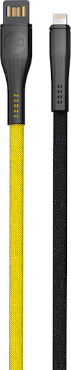 Forever Braided USB-A la Cablu Lightning Galben 1m