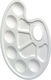 Herlitz Plastic 10-Slot Paint Palette Plastic Oval Palette 10 Positions 1pcs