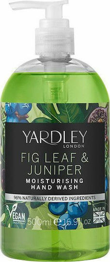 Yardley Săpun Lichid cu Frunze de Fică și Lapte de Ienupar cu Pompă 500ml