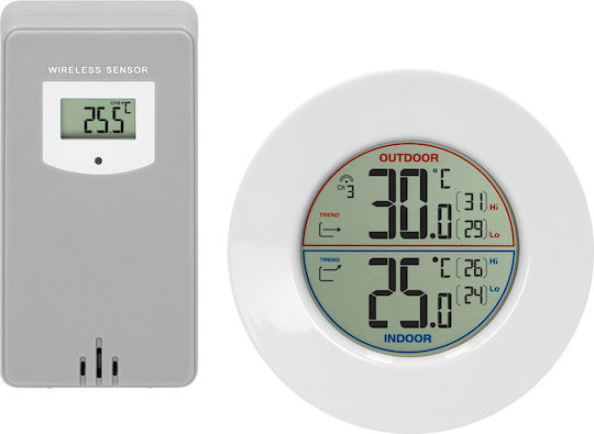 Orno Digital Innenraumthermometer & Hygrometer für Innenbereich Weiß-Grau
