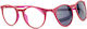 Marasil Kindlich Kunststoff Brillenrahmen mit Clip On Rot 561 C3