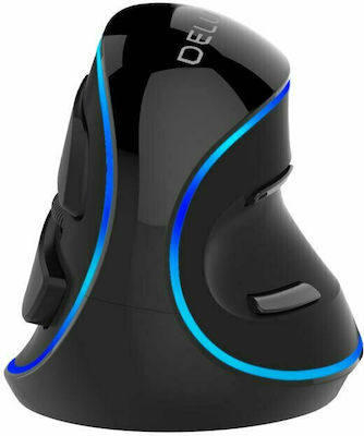 Delux Wired Ergonomic Vertical Mouse Black