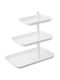 Yamazaki Metallic Dessert Tower Stand with 3 Tiers White 24.7x15.7x25.7cm