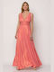 Bellino Maxi Dress for Wedding / Baptism Satin Pink