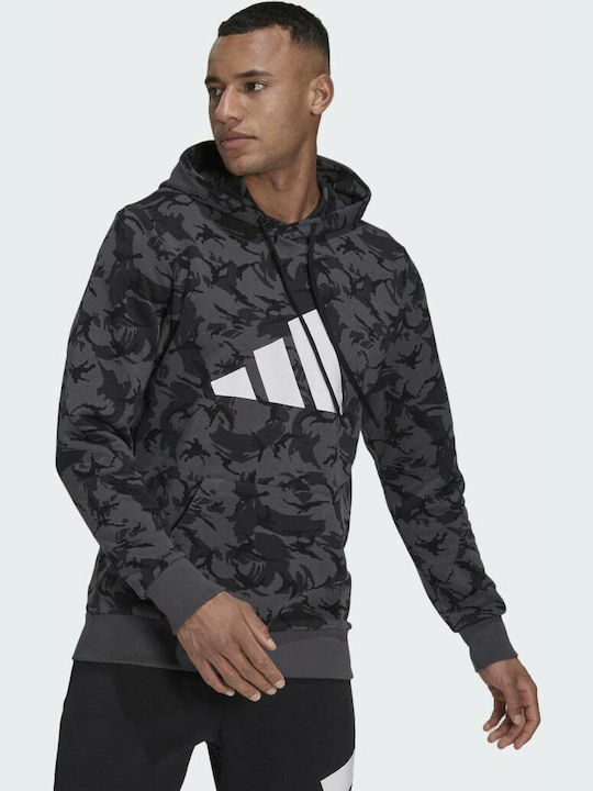 Adidas Essentials Ανδρική Φούτερ Ζακέτα με Κουκούλα και Τσέπες Γκρι GK8906  | Skroutz.gr