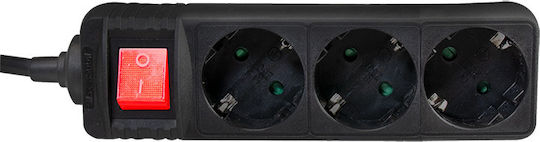 LogiLink Power Strip 3 Positions with Switch and Cable 1.4m