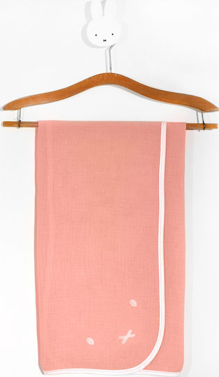 Miffy Muslin Swaddle Wrap Orange 80x80cm.