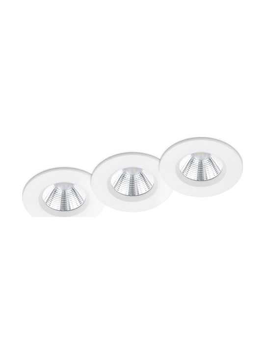 Trio Lighting Zagros Round Metallic Recessed Spot with Integrated LED and Warm White Light White