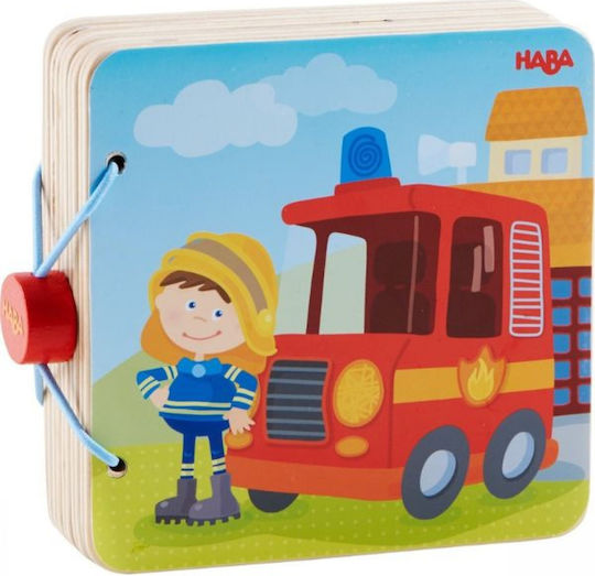 Haba Activity Book Booklet 'The Fire Department' made of Wood for 0++ Months