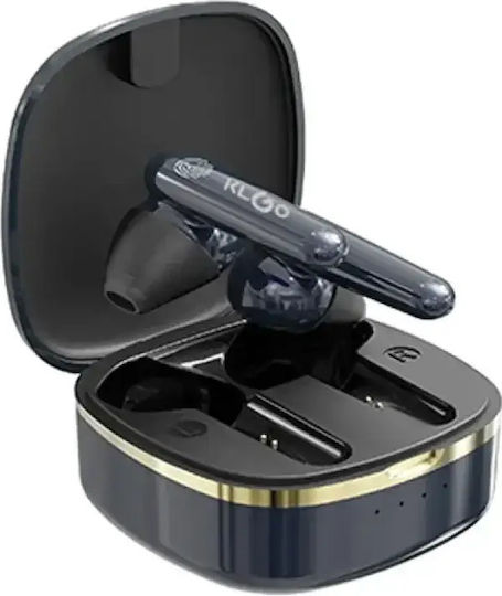 KLGO HK-50BL In-ear Bluetooth Handsfree Ακουστικά με Αντοχή στον Ιδρώτα και Θήκη Φόρτισης Μαύρα