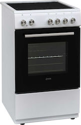 Vox Electronics CHT 5000 W Κουζίνα 50lt με Κεραμικές Εστίες Π50εκ. Λευκή