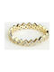 Gold Zig Zag Ring mit Zirkon