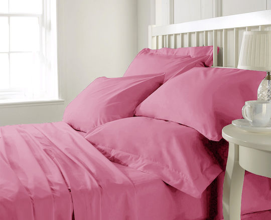 Anna Riska Prestige Σετ Σεντόνια Υπέρδιπλα με Λάστιχο 160x200+30εκ. 6 Fucshia (4τμχ)