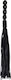 Zado Leather Flogger Wooden Handle Whip in Black Color