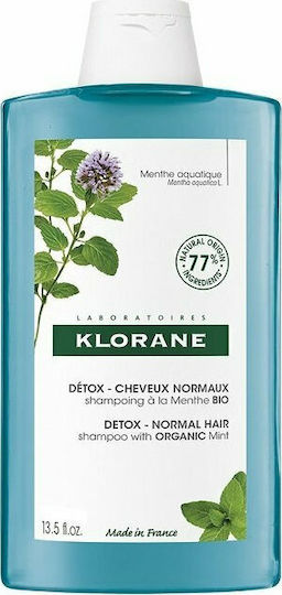 Klorane Bio Detox Mint Σαμπουάν Αναδόμησης/Θρέψης & Βαθύ Καθαρισμού για Όλους τους Τύπους Μαλλιών 200ml