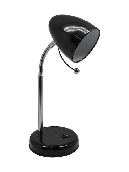 Ankor Bürobeleuchtung mit flexiblem Arm für E27 Lampen in Schwarz Farbe