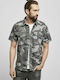 Brandit BD4024 Men's Camo Shirt with Short Sleeves Regular Fit Grey Camouflage